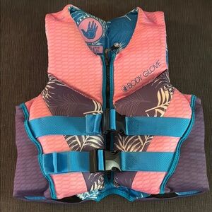 Body Glove Swim Vest Pink and Blue Neoprene Design